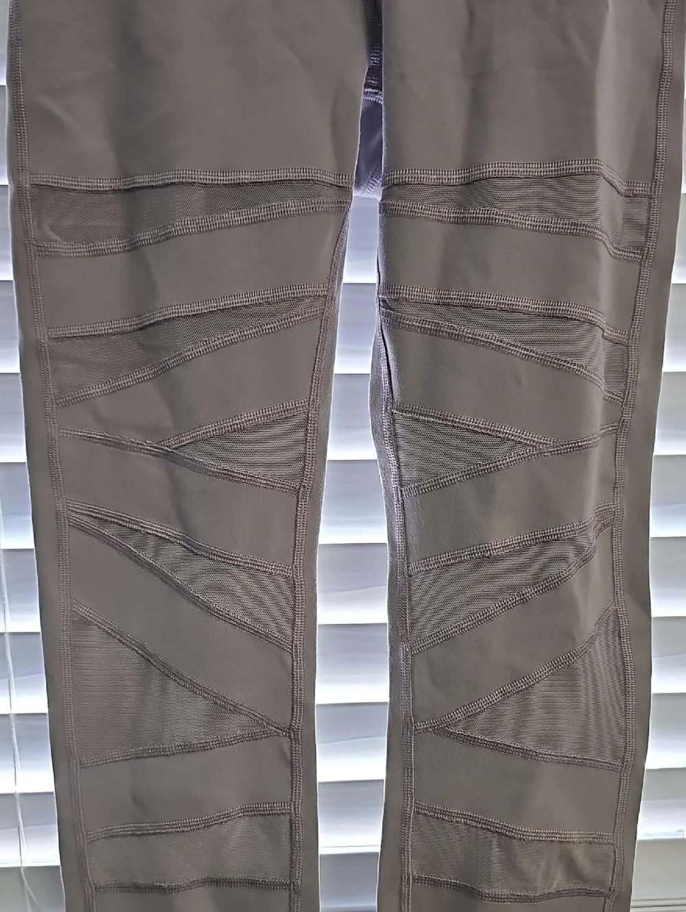 lululemon athletica Light Gray High-Rise Mesh Panel Leggings (#114)